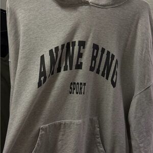 Anine Bing Sport Heather Gray Hoodie